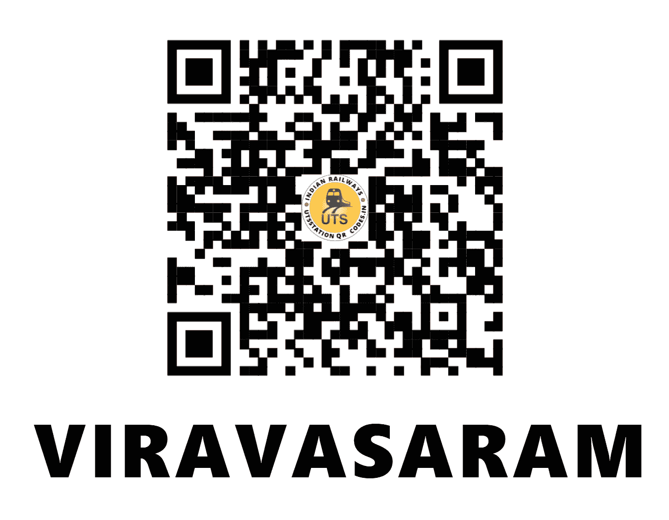 UTS QR Code for VIRAVASARAM - VVM (SC - ANDHRA PRADESH)